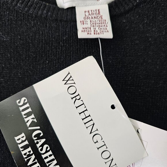Worthington Silk/Cashmere Blouse Size Petite Large - Picture 2 of 3